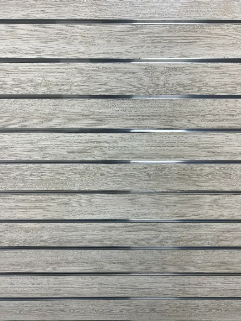 MELAMINE MDF WITH GROOVES (SLATWALL) WHITE /YZ9054