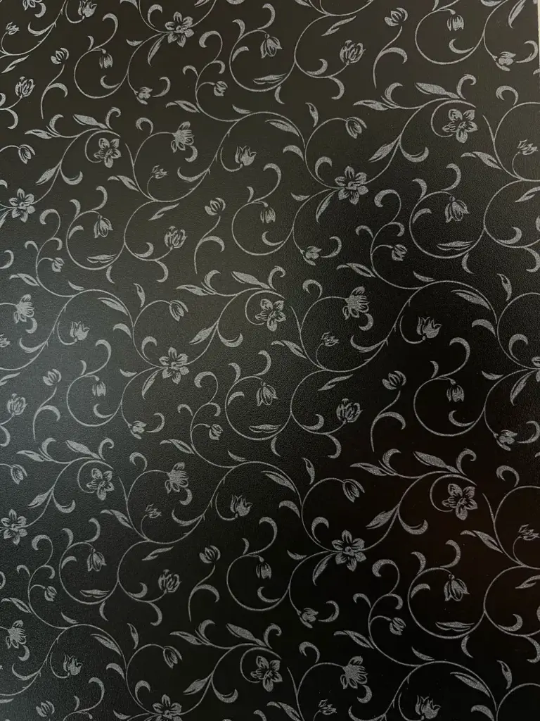 MELAMINE PLYWOOD,BLACK WITH FLOWERS /YZ9013-1