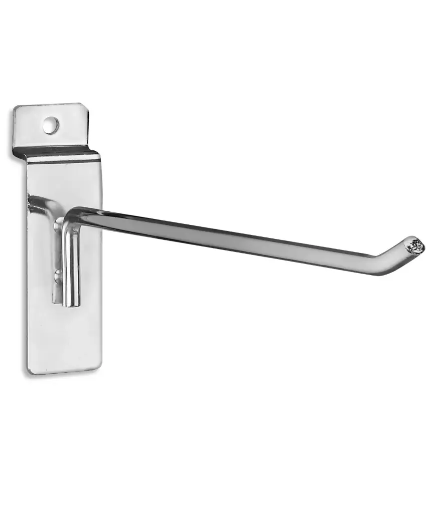 HOOK BRACKET - CHROME 8" THICK 1/4"