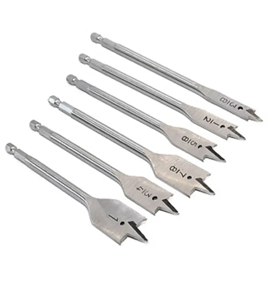 FLAT WOOD DRILL BIT SET (6 Pcs)