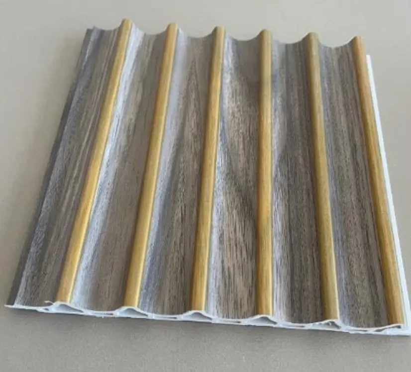 WPC WALL PANEL INDOOR WITH GOLD LINE/ CV16