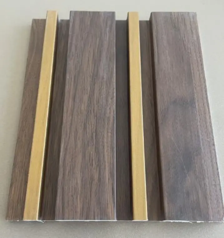 WPC WALL PANEL INDOOR WITH GOLD LINE/ CV18