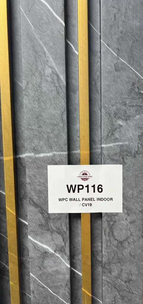 WPC WALL PANEL INDOOR WITH GOLD LINE/ CV19
