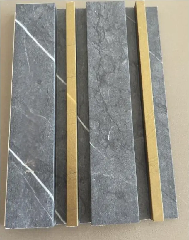 WPC WALL PANEL INDOOR WITH GOLD LINE/ CV19