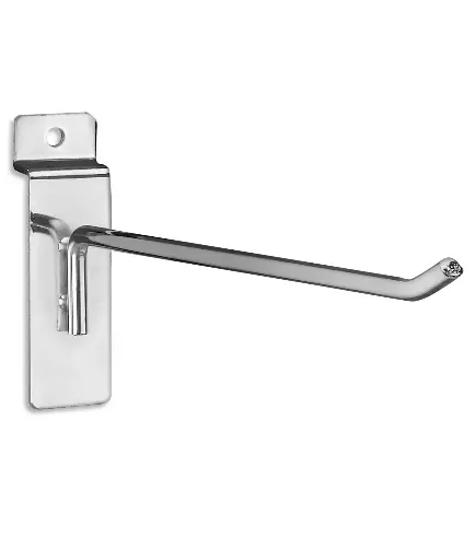 [BR103] HOOK BRACKET - CHROME 10" THICK 1/4"