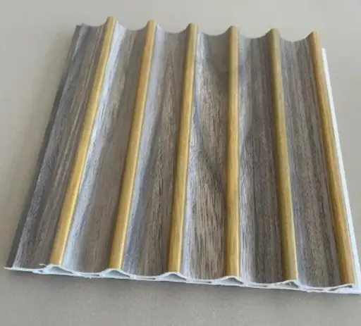 [WP113] WPC WALL PANEL INDOOR WITH GOLD LINE/ CV16