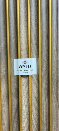 [WP113] WPC WALL PANEL INDOOR WITH GOLD LINE/ CV16
